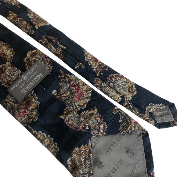 Robert Talbott Best Of Class Nordstrom Silk Tie Navy Paisley Mens Necktie Office - Picture 2 of 7